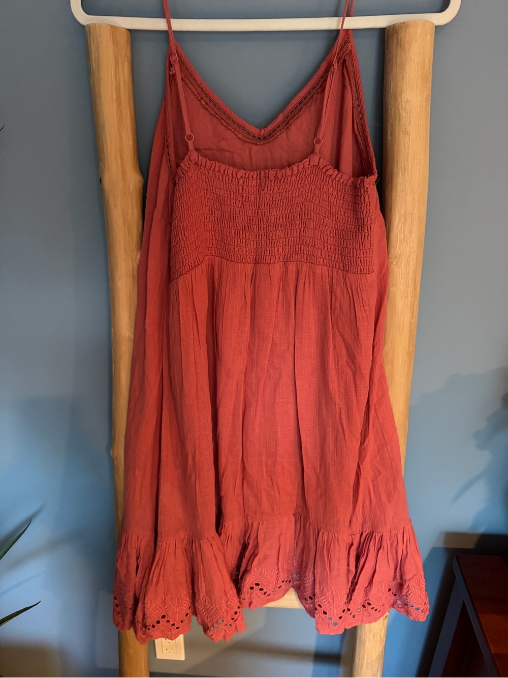 House of Harlow Harlow Eyelet Slip Dress with Ruffle Hem - Picture 4 of 6